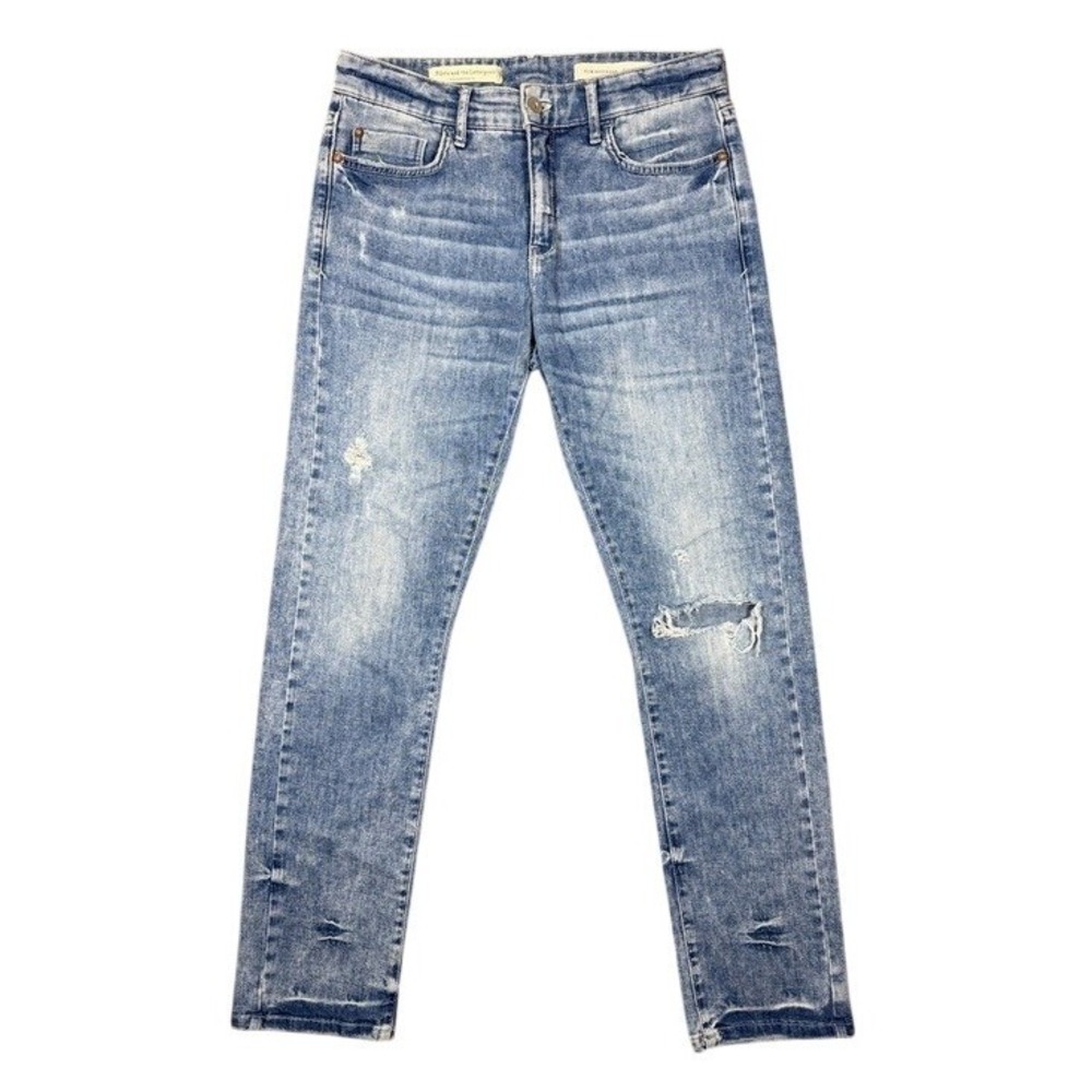 Pilcro and the Letterpress Anthropologie Slim Boyfriend Distressed Jeans 26